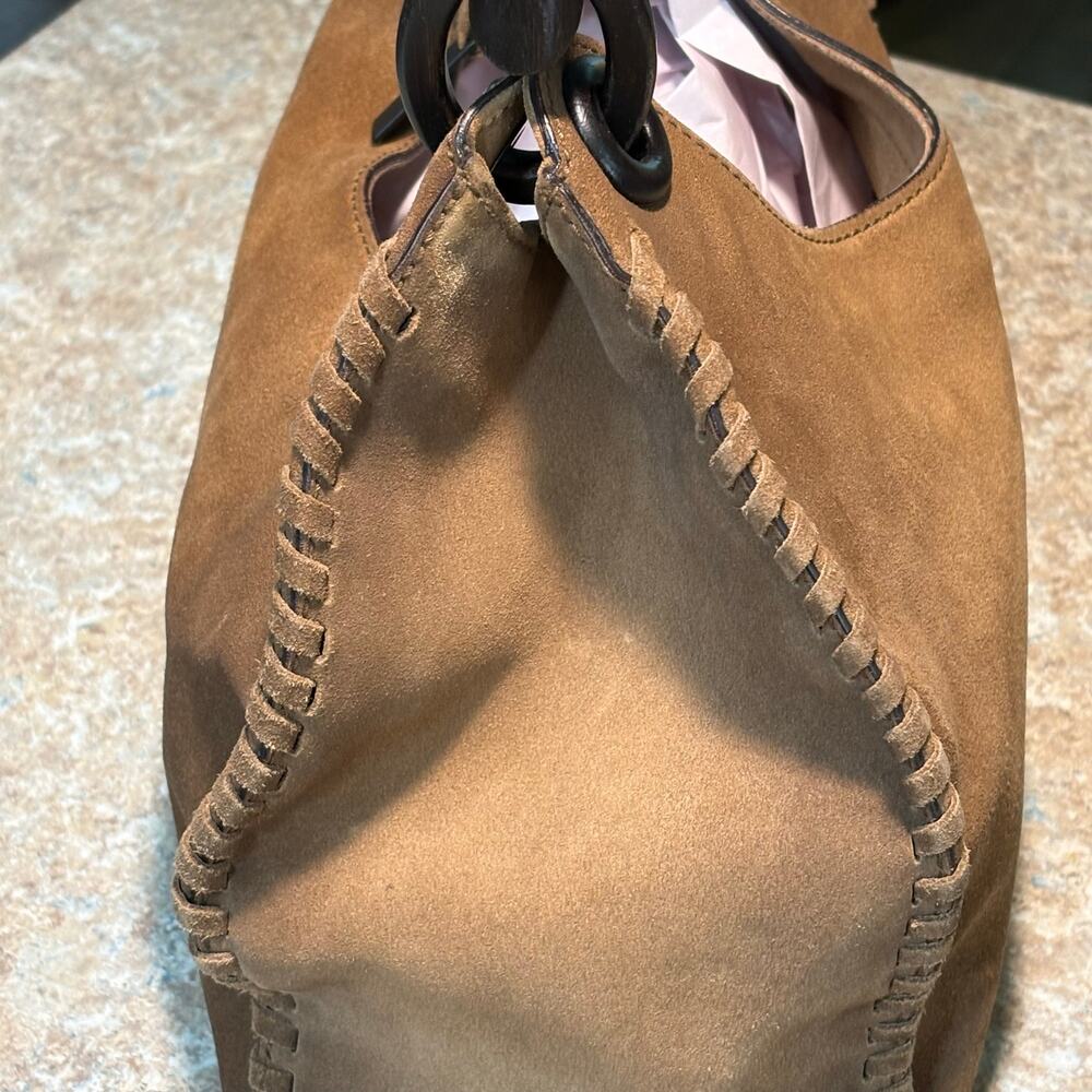 Tom Ford for Gucci Whipstitch Brown Suede 2002 Hobo Bag Luxury Authentic Purse - Picture 6 of 16
